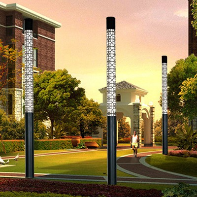 LED景觀燈鋁制圓形鏤空玫瑰花紋小區(qū)花園燈特色景觀燈柱批發(fā)