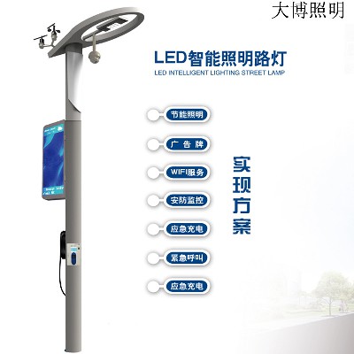 5G智能路燈led市電城區(qū)智慧路燈高亮小區(qū)道路照明充電樁WIFI批發(fā)