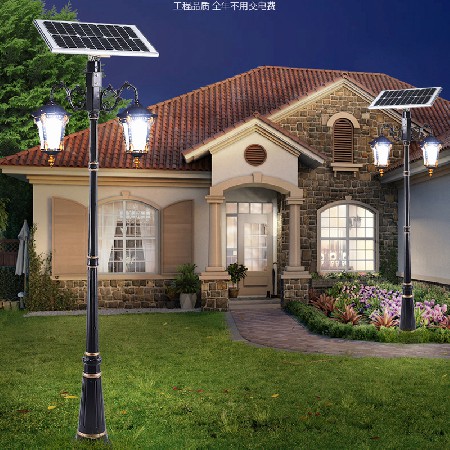 古典歐式太陽(yáng)能庭院燈別墅小區(qū)景觀亮化光伏一體化LED燈廠家批發(fā)